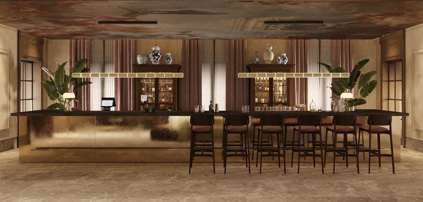 The dining room at CHAI, set for a slow teahouse ritual.